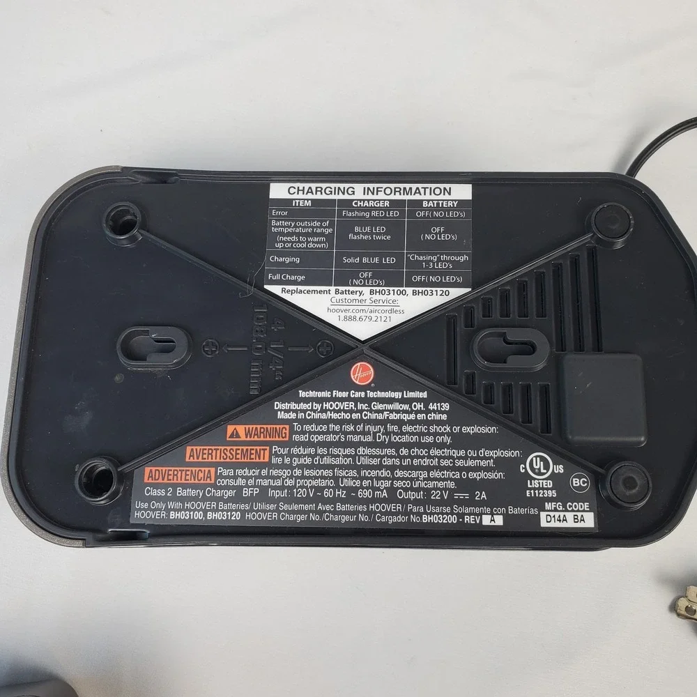 Hoover Lithium Life 20V Battery and Charger BH03100 BH03120 Rechargeable WORKING